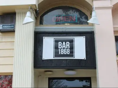 Bar 1868 outdoor sign