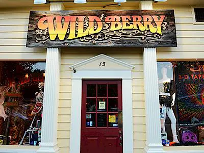 A store with a sign that says wild berry.