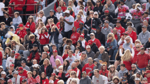 Yager stadium crowd for Family Weekend Miami football game