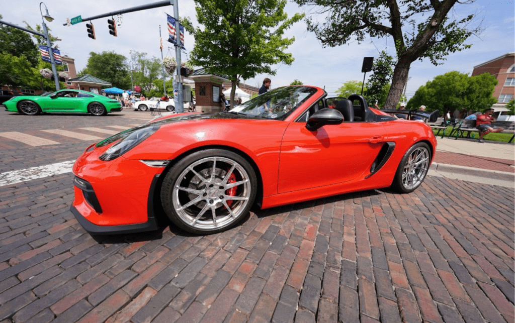 Photo of a Red Porsche on High Street