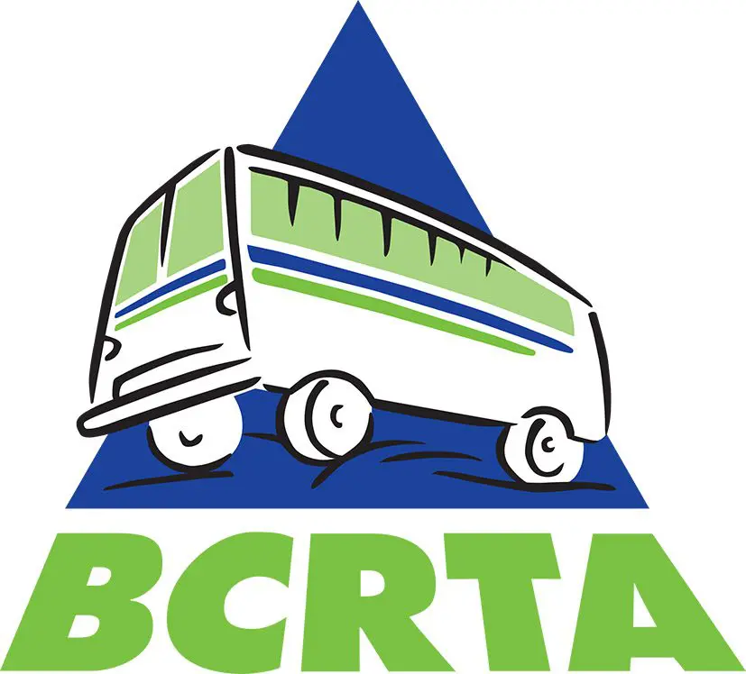 A bus is shown with the words bcrta underneath it.