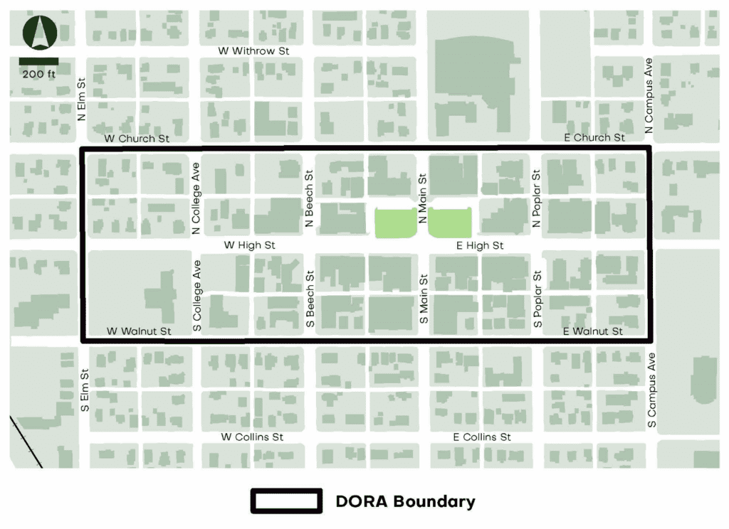 Outdoor refreshment area map