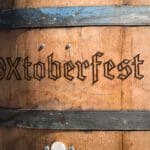 The word Oxtoberfest engraved into a barrel