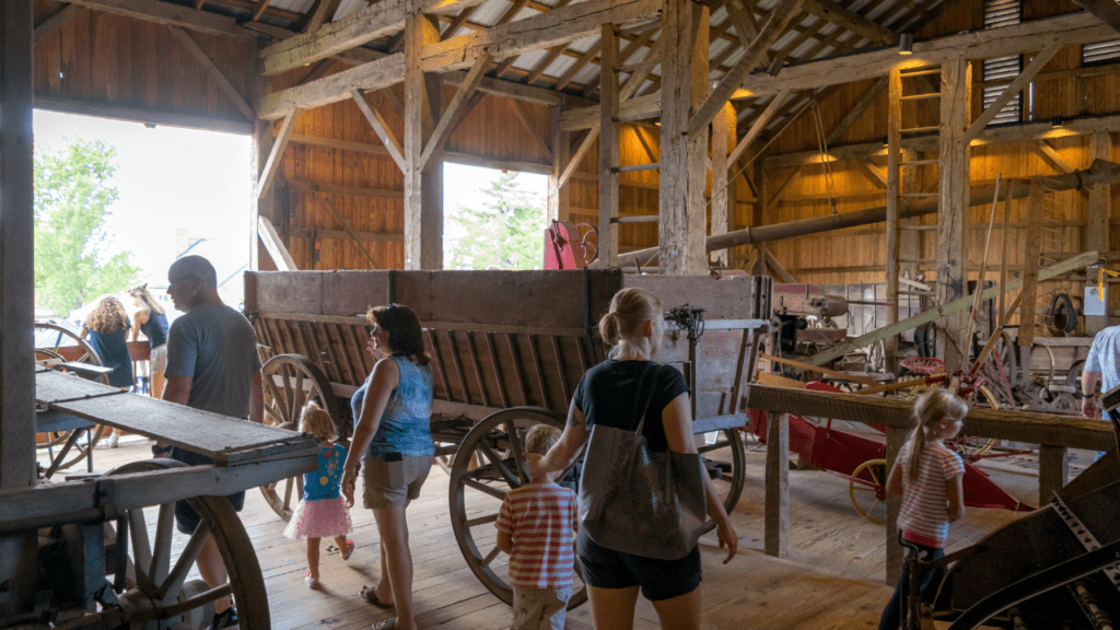 Inside the Doty Pioneer Farm barn