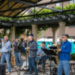 Bergstrasse Boys performing at the Uptown Pavilion in Oxford, OH