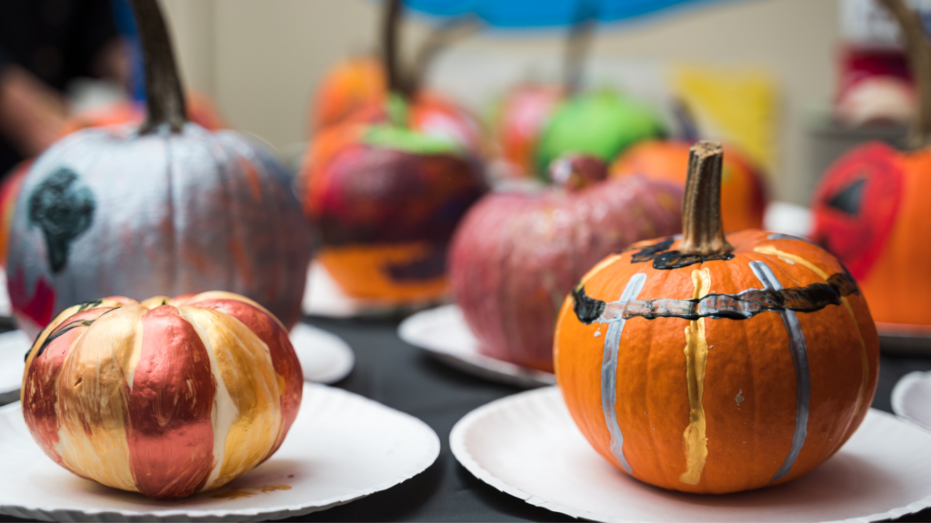Hand painted mini pumpkins 