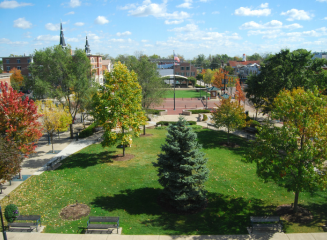 Scenic view from Dr. MLK Jr Park toward Oxford Memorial Park