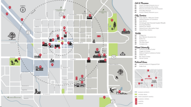 Download this fold out map guide of Oxford Ohio