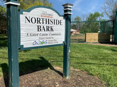 Entrance sign of Northside Bark Park