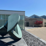 Sculpture outside the front of Richard and Carole Cocks Art Museum