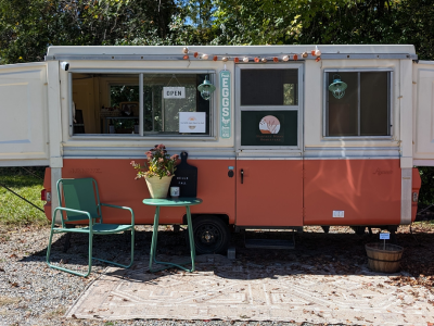 Farm stand at the Harvest Moon Homestead