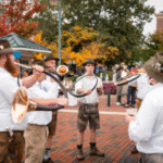 German Hunting Horns playing in Uptown, Oxford