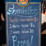 Steinkeller signage advertising food specials