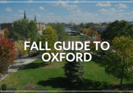 Fall Guide to Oxford with scenic Uptown Oxford fall foliage photo