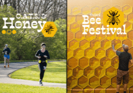 O.A.T.S. n' Honey 5k/10/k Race and Oxford Bee Festival logos