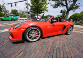 Photo of a Red Porsche on High Street
